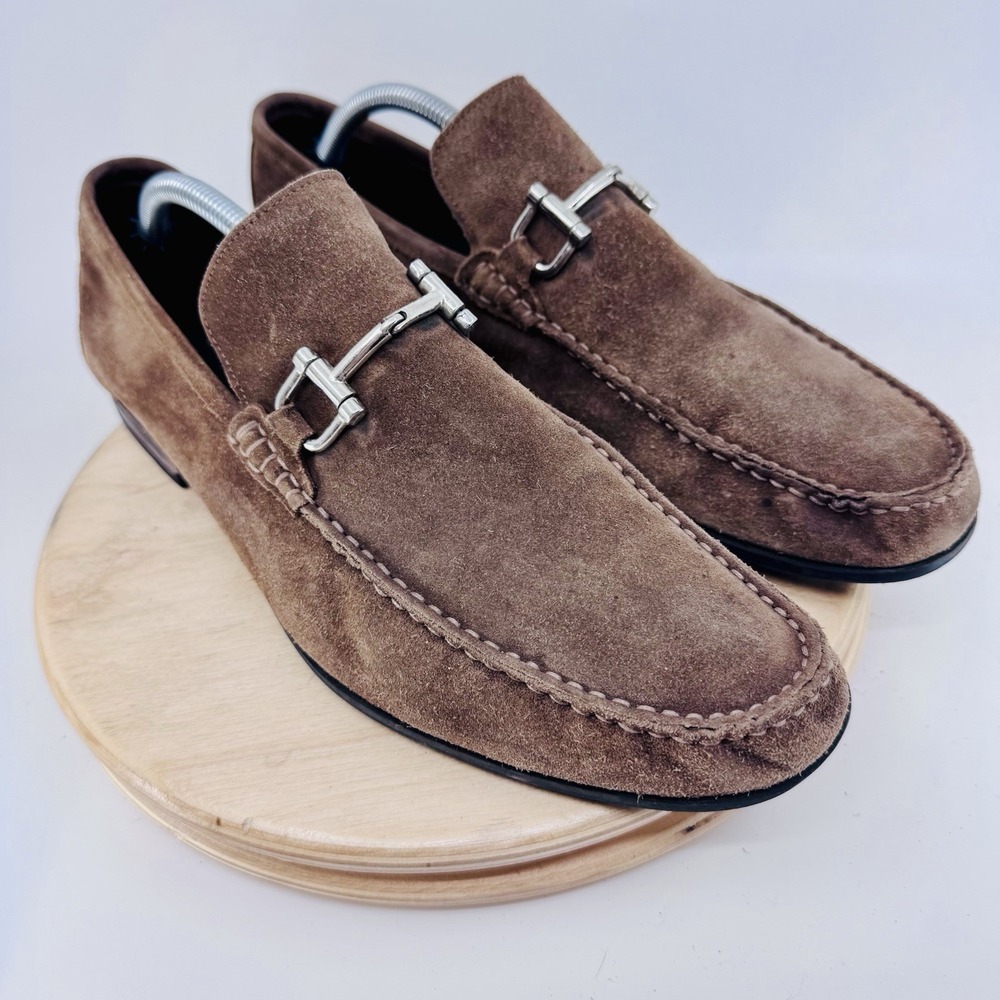 To Boot New York Watts Bit Loafers Mens 10 Brown Suede Dress Casual Shoes